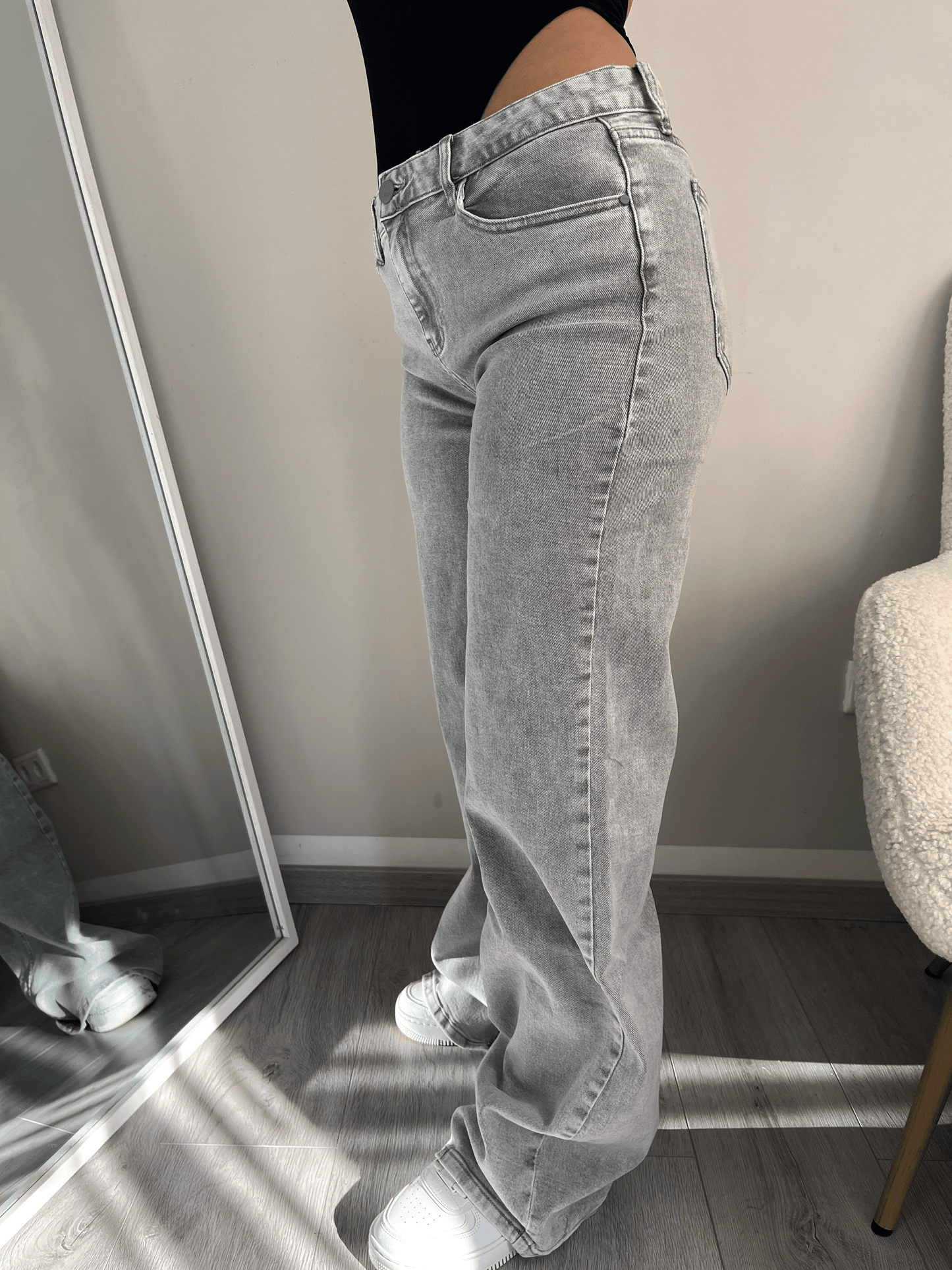 Jeans Hellgrau Midwaist